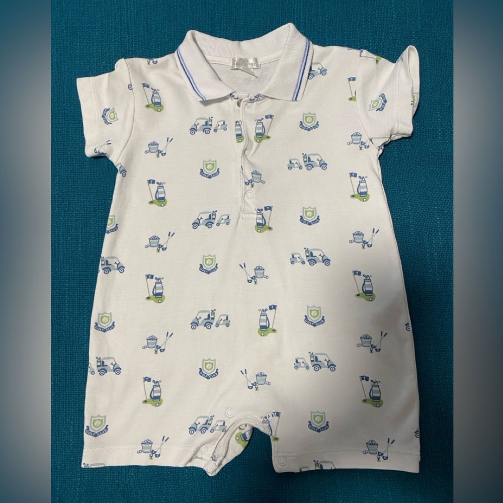 Kissy Kissy - Hole in one short play suit - size 12-18 m